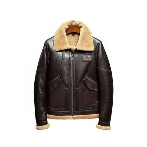 Air Force Flight Fur Leather Jacket