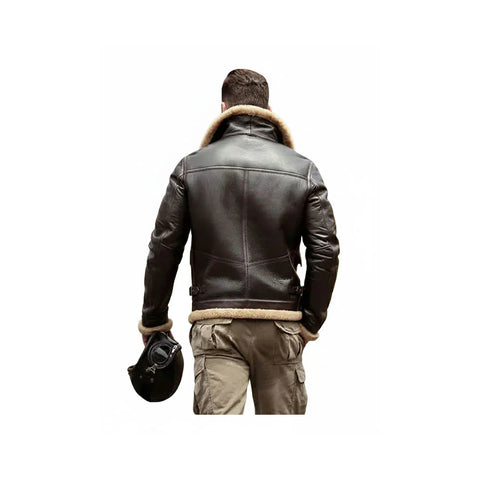 Air Force Flight Fur Leather Jacket