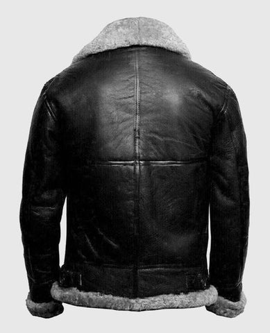 Men's Shearling Leather Jacket – Premium Winter Aviator Style