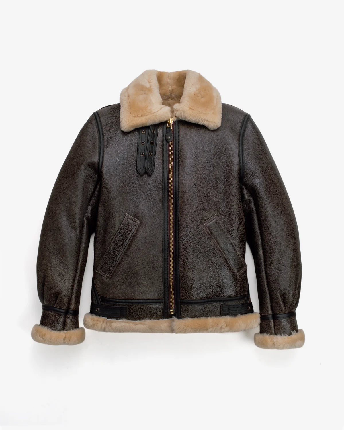 Men's B3 Shearling Leather Jacket – Vintage Aviator Winter Coat