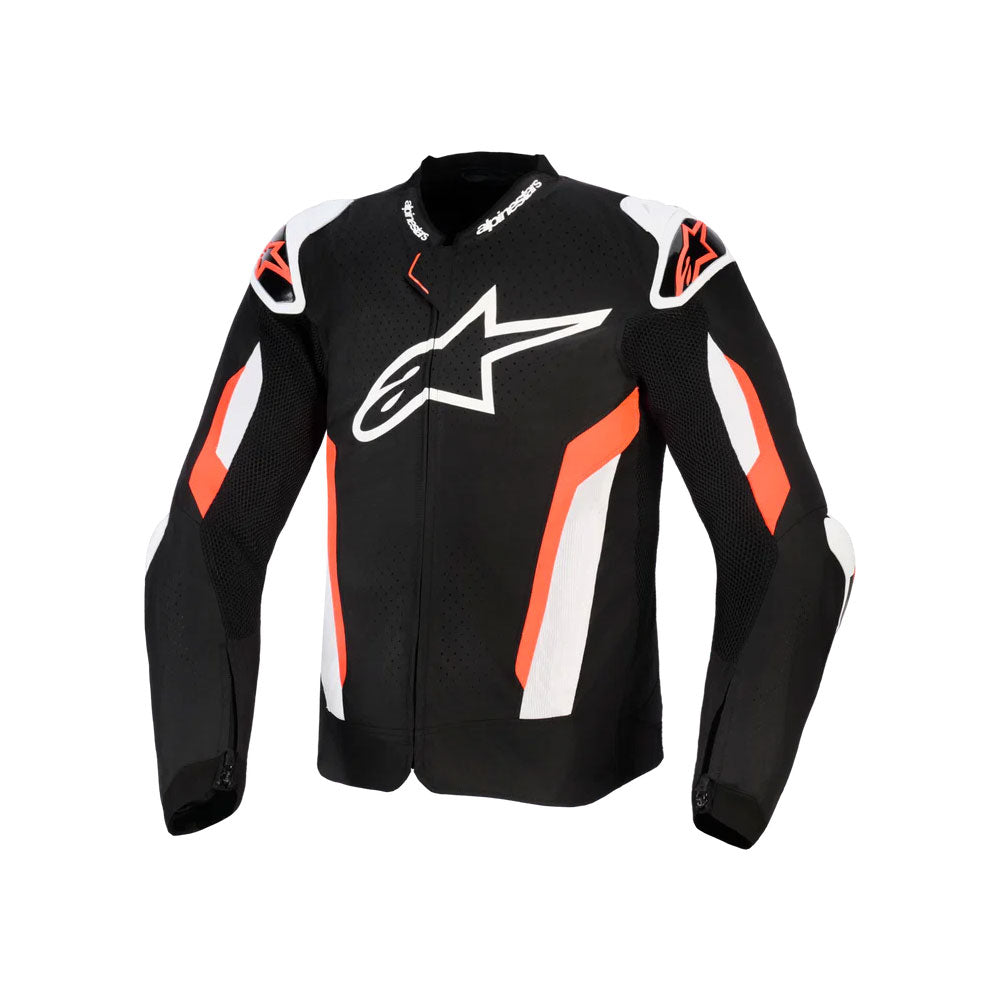 T-GP Air Jacket Premium Alpinestars Black Racing Motorcycle Leather Jacket