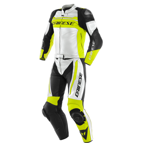 Dainese Mistel 2 PC Suit White / Fluo-Yellow / Black