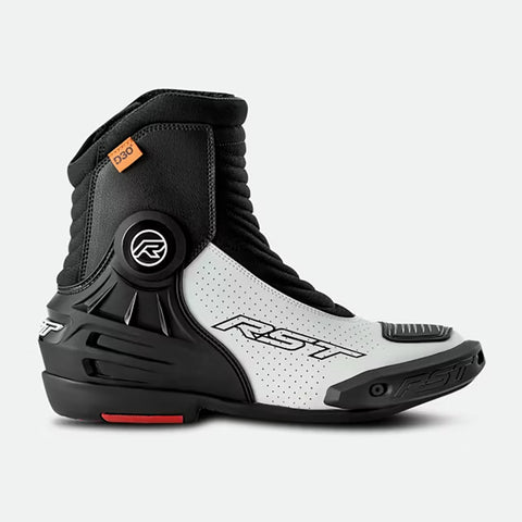 RST Performance Motorbike Riding Boots Tractech Evo Short D30 MC Boots White and Black