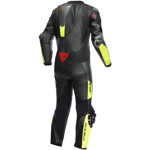 Dainese 1-Piece |Leather Motorbike suit Perforated Leather Motorcycle Suit Black / Anthracite / Fluo-Yellow