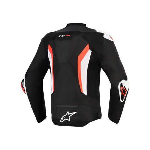 T-GP Air Jacket Premium Alpinestars Black Racing Motorcycle Leather Jacket