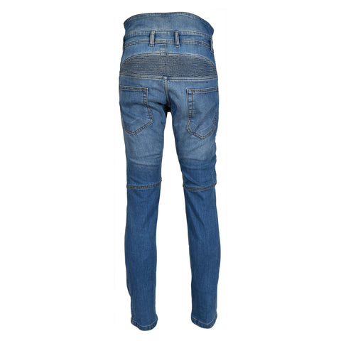 Men’s Blue Kevlar Motorcycle Riding Jeans – Slim Fit Biker Denim