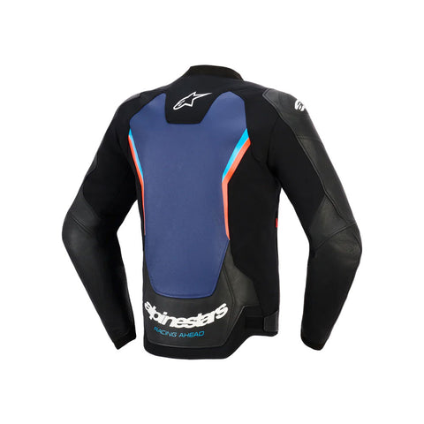 T-GP Air Jacket Premium Alpinestars Black Racing Motorcycle Leather Jacket