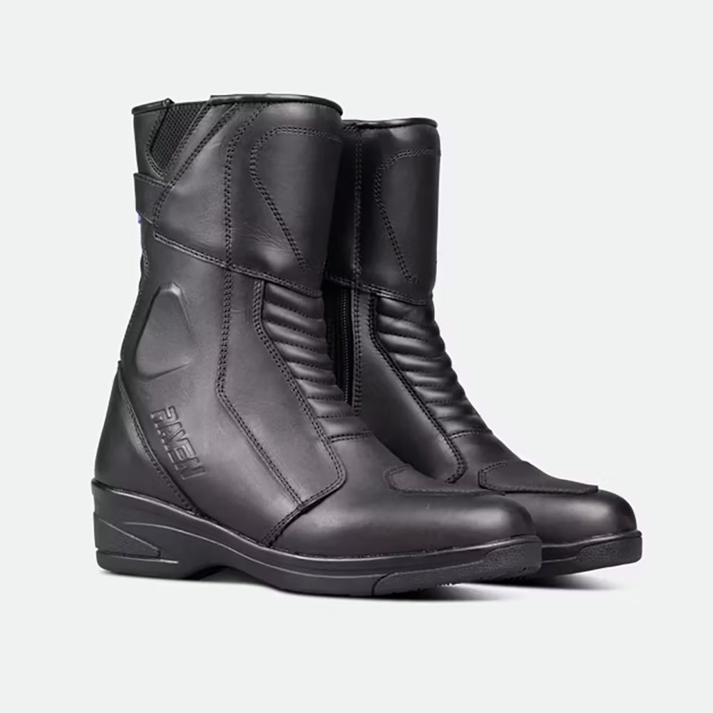 Motorcycle Boots Leather WP Men and Women's MC  Black Motorcycle Boots