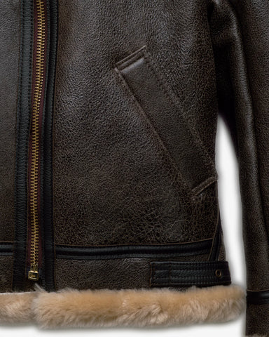 Men's B3 Shearling Leather Jacket – Vintage Aviator Winter Coat
