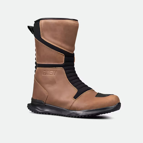 Premium Motorbike Leather Touring Boots – Raven Danube Leather WP MC Boots Brown Leather