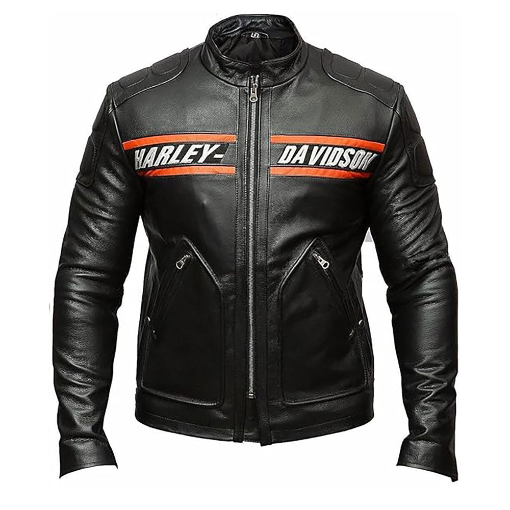 Men’s Harley-D Biker Leather Jacket | Motorcycle Leather Jacket for Men