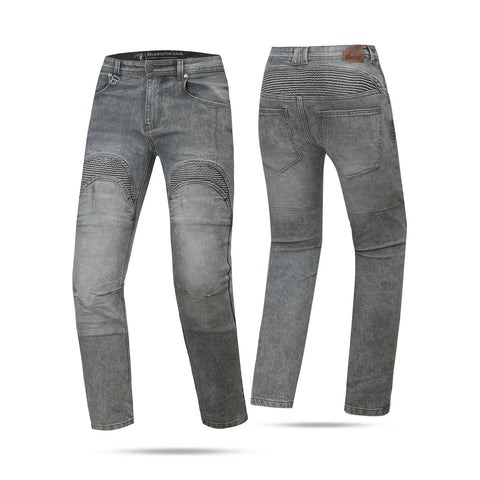 Men’s Grey Kevlar Motorcycle Biker Jeans