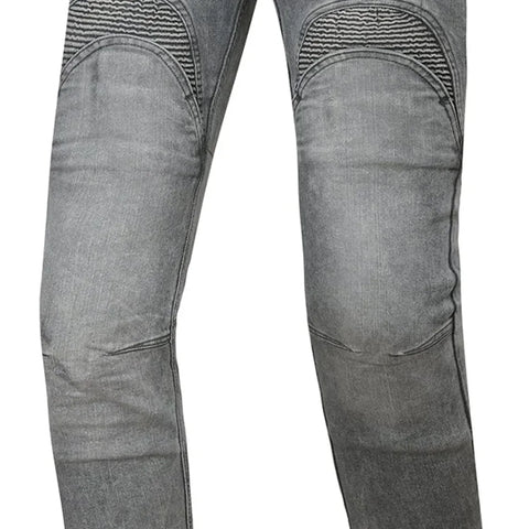 Men’s Grey Kevlar Motorcycle Biker Jeans