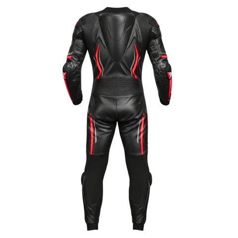 MotoGP Red & Black Leather Motorcycle Race Suit