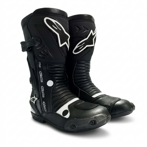 Alpinestars Style Racing Motorcycle Boots – Premium Black Performance Riding Boots