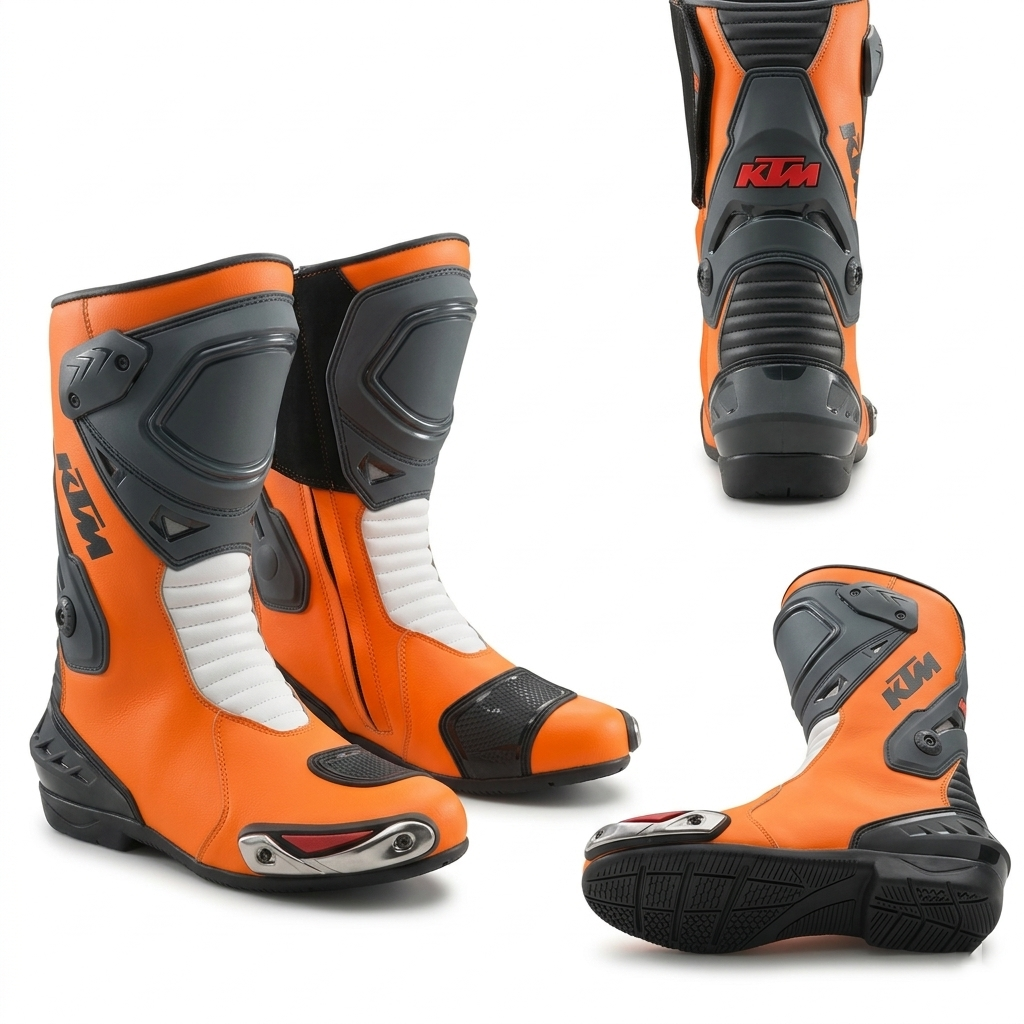 Premium Racing Leather Motorcycle Boots